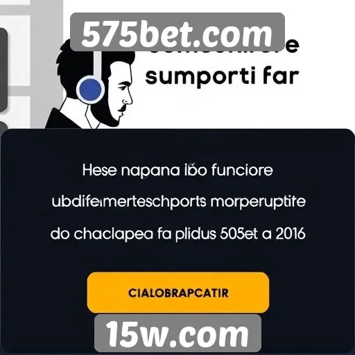 Como funciona o suporte ao cliente no 575bet.com